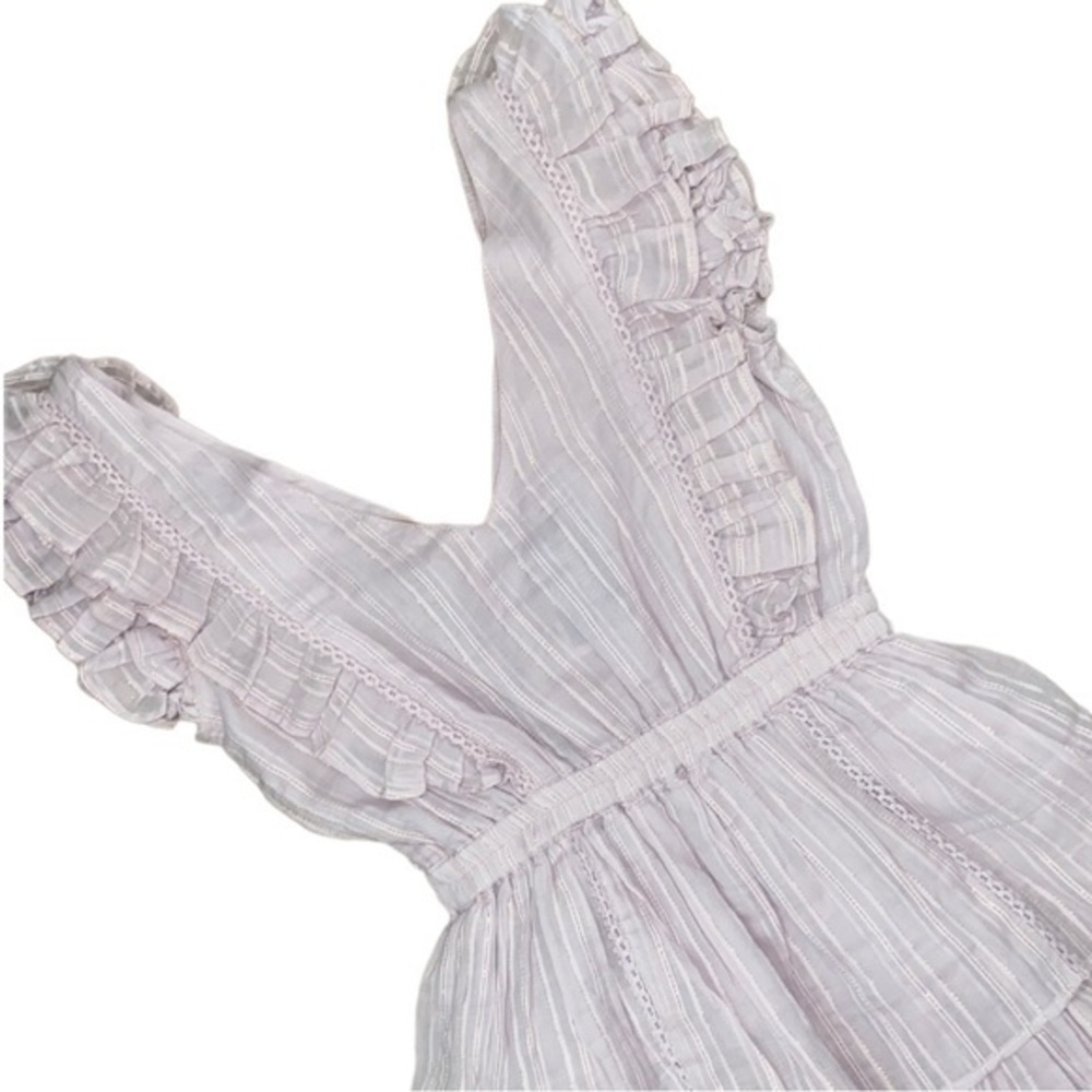 NWT House of Harlow 1960 Lavender Shimmer Ruffle Dress Size XS - Picture 6 of 10